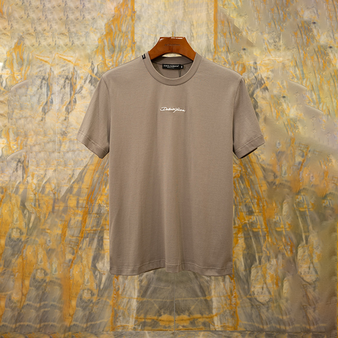 dolce & gabbana signature embroidery cotton t shirt
